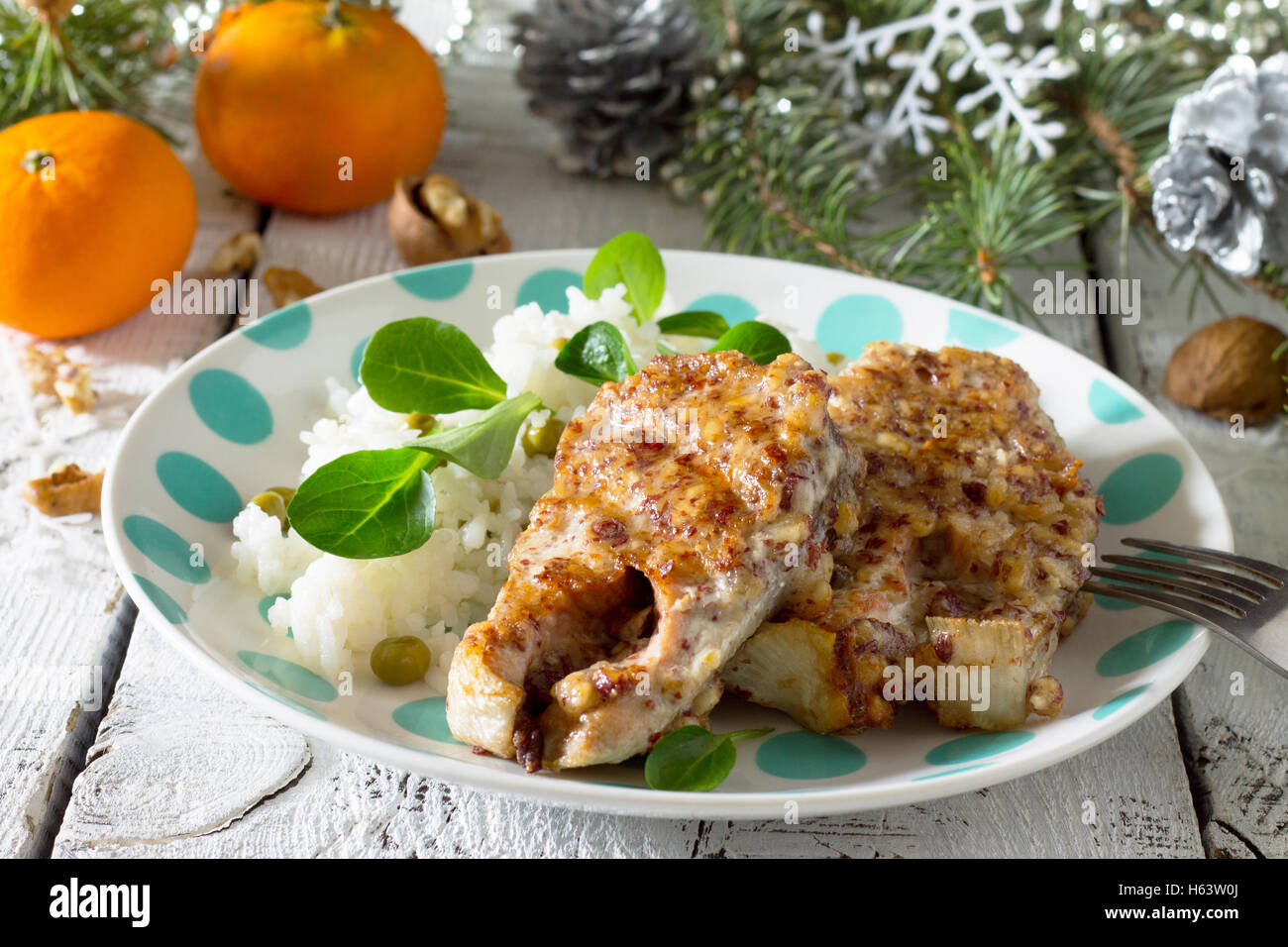 Рыба с грецкими орехами