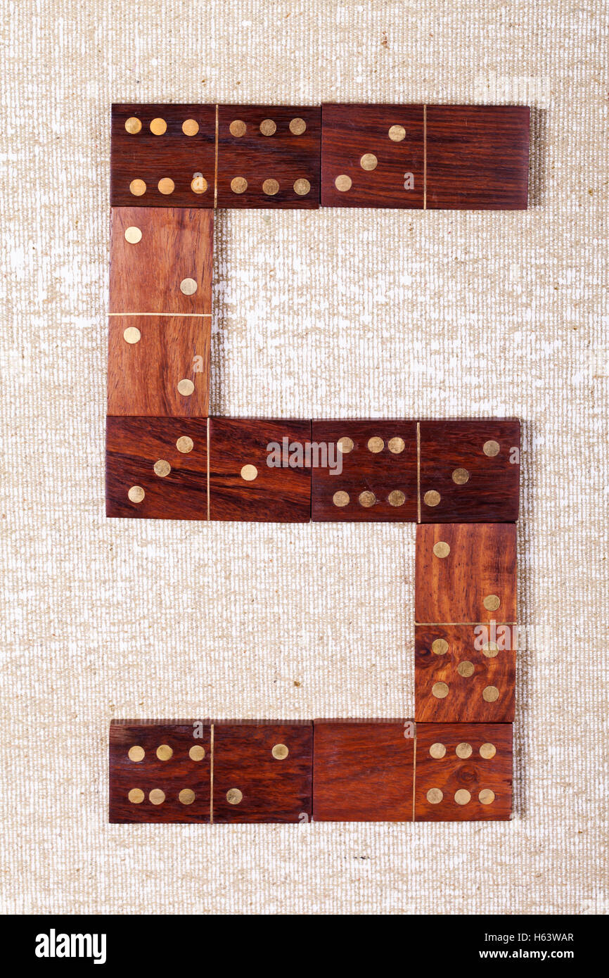 Domino numbers set 0-9 light background Stock Photo - Alamy