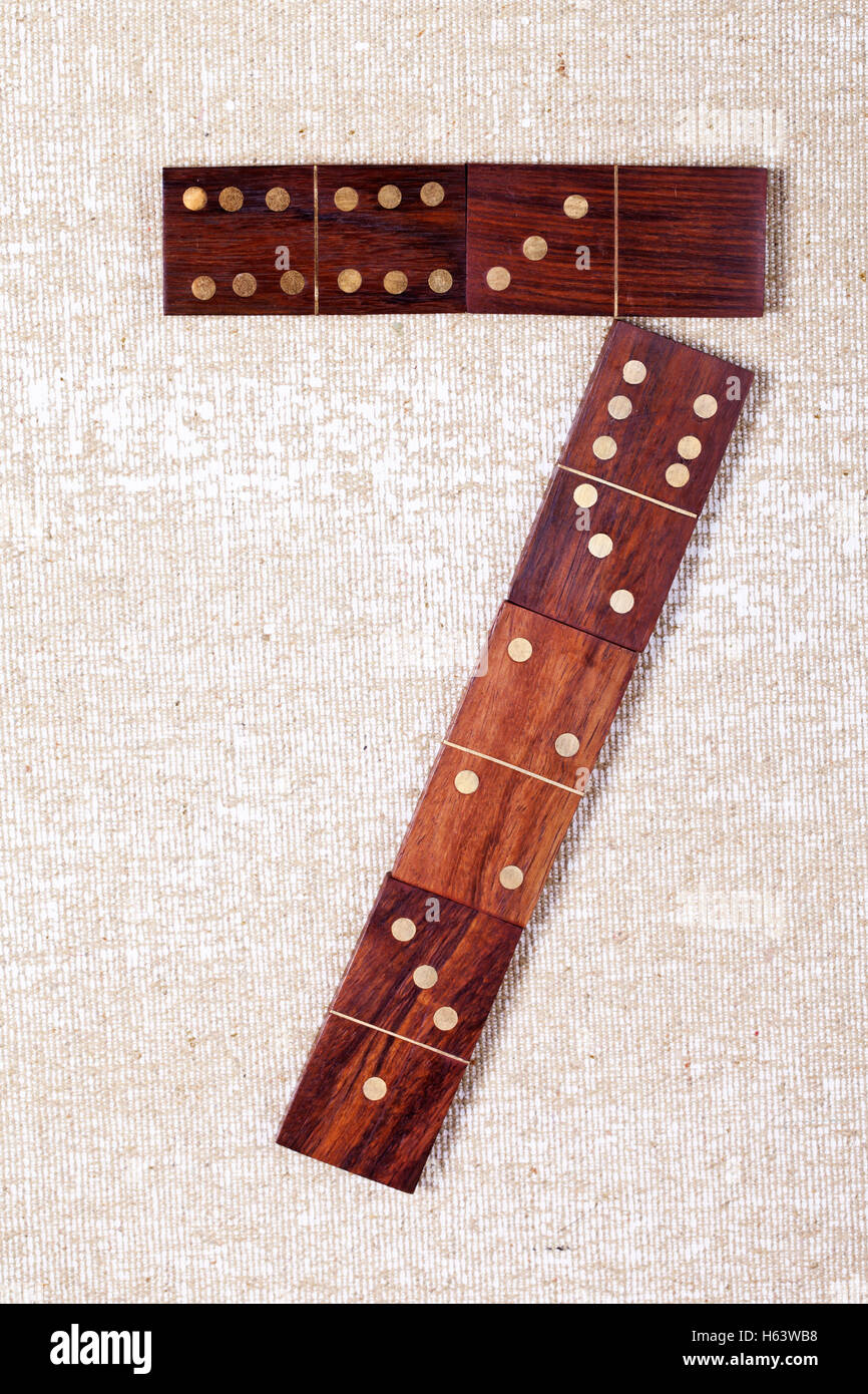 Domino numbers set 0-9 light background Stock Photo - Alamy