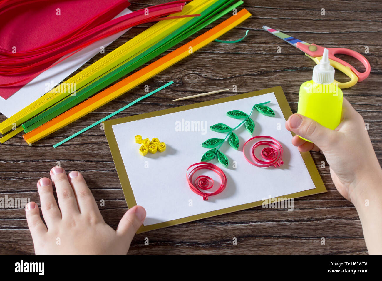 The Child Create Greeting Cards Origami Paper Honey And