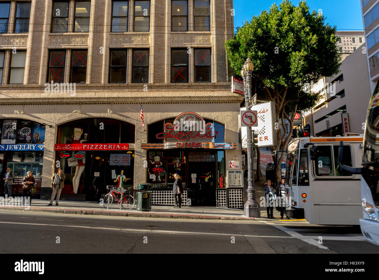 Cities urban america california outside exterior loris american diner