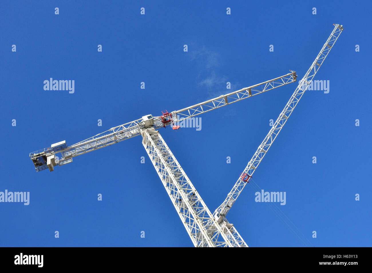 Tower Cranes, King's Cross area, London, England, UK Stock Photo