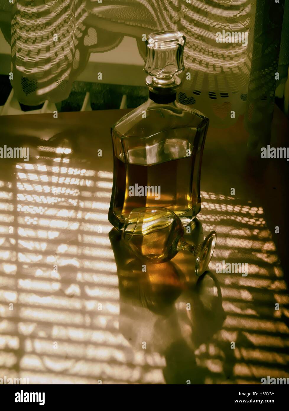Afternoon fits well one glass of alcohol Stock Photo Alamy