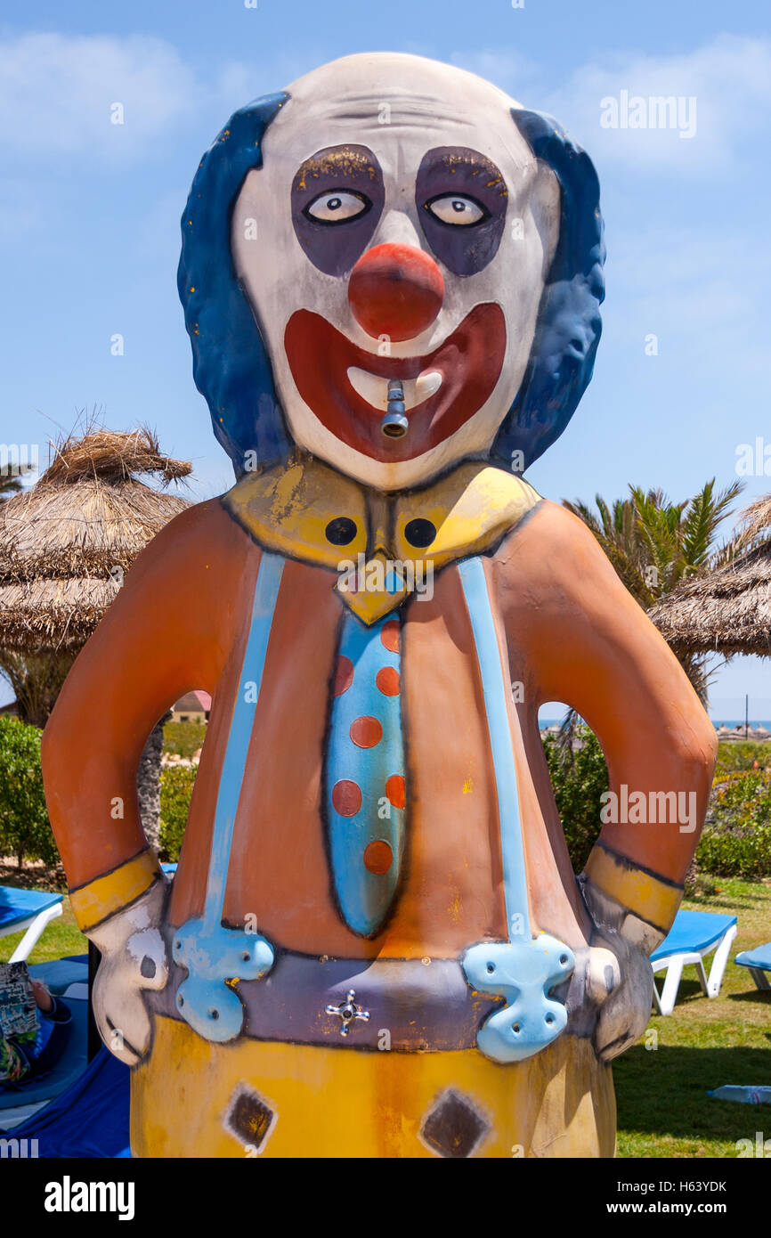 swimming poolside clown figure shower Stock Photo ...