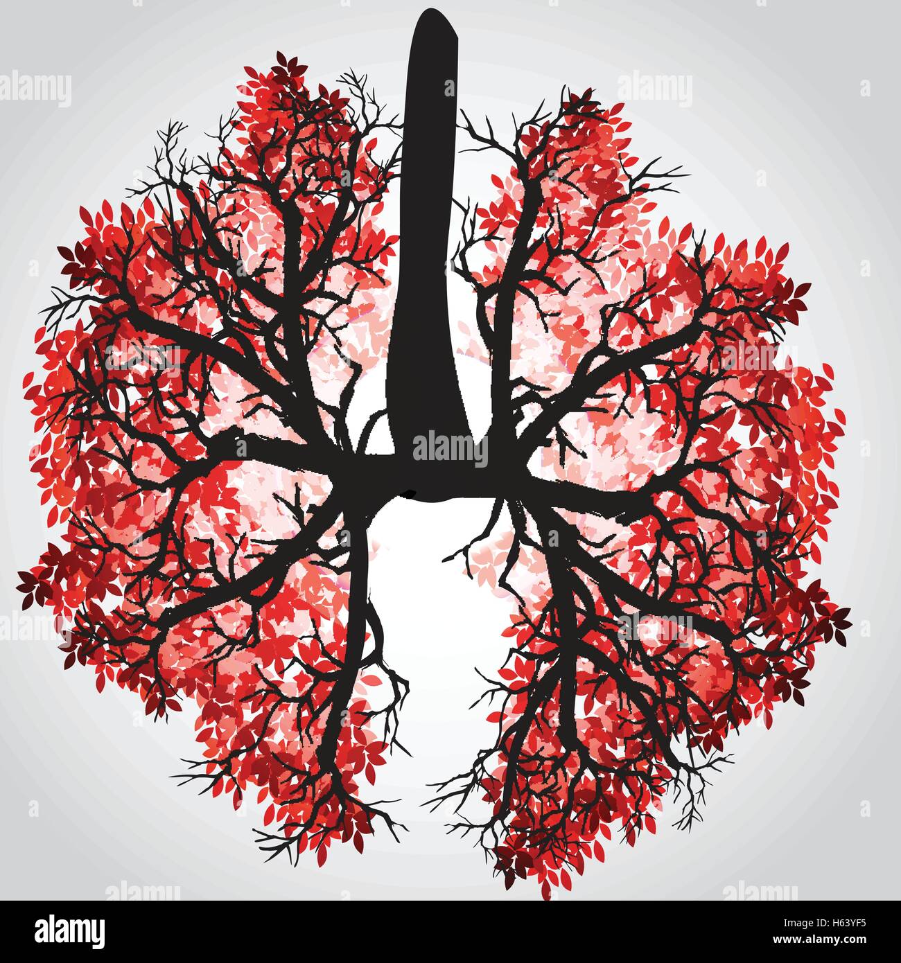 Tree Branches Like Lungs Vector Illustration Stock Vector Image & Art