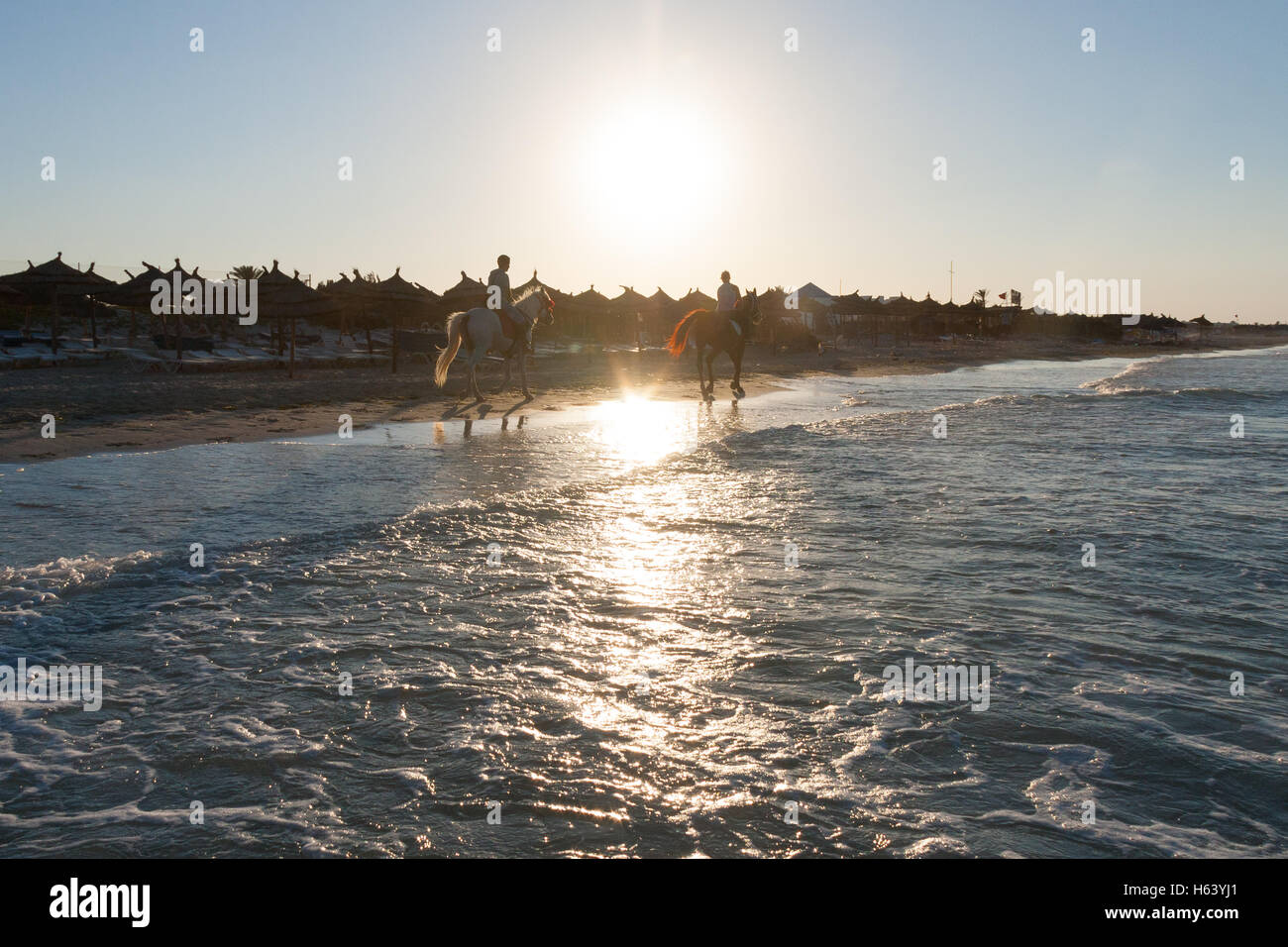 Horse sunset silhouette hi-res stock photography and images - Alamy