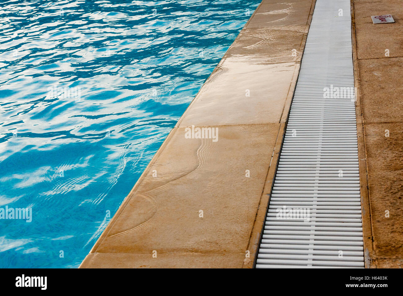 close up of the edge of swimming pool Stock Photo