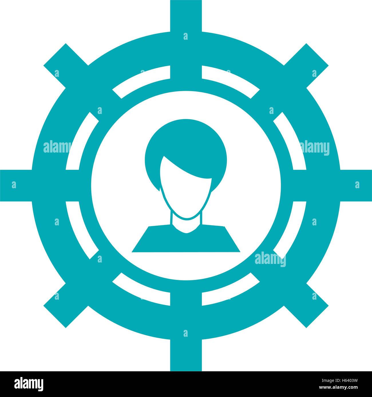 Isolated man avatar inside gear design Stock Vector Image & Art - Alamy