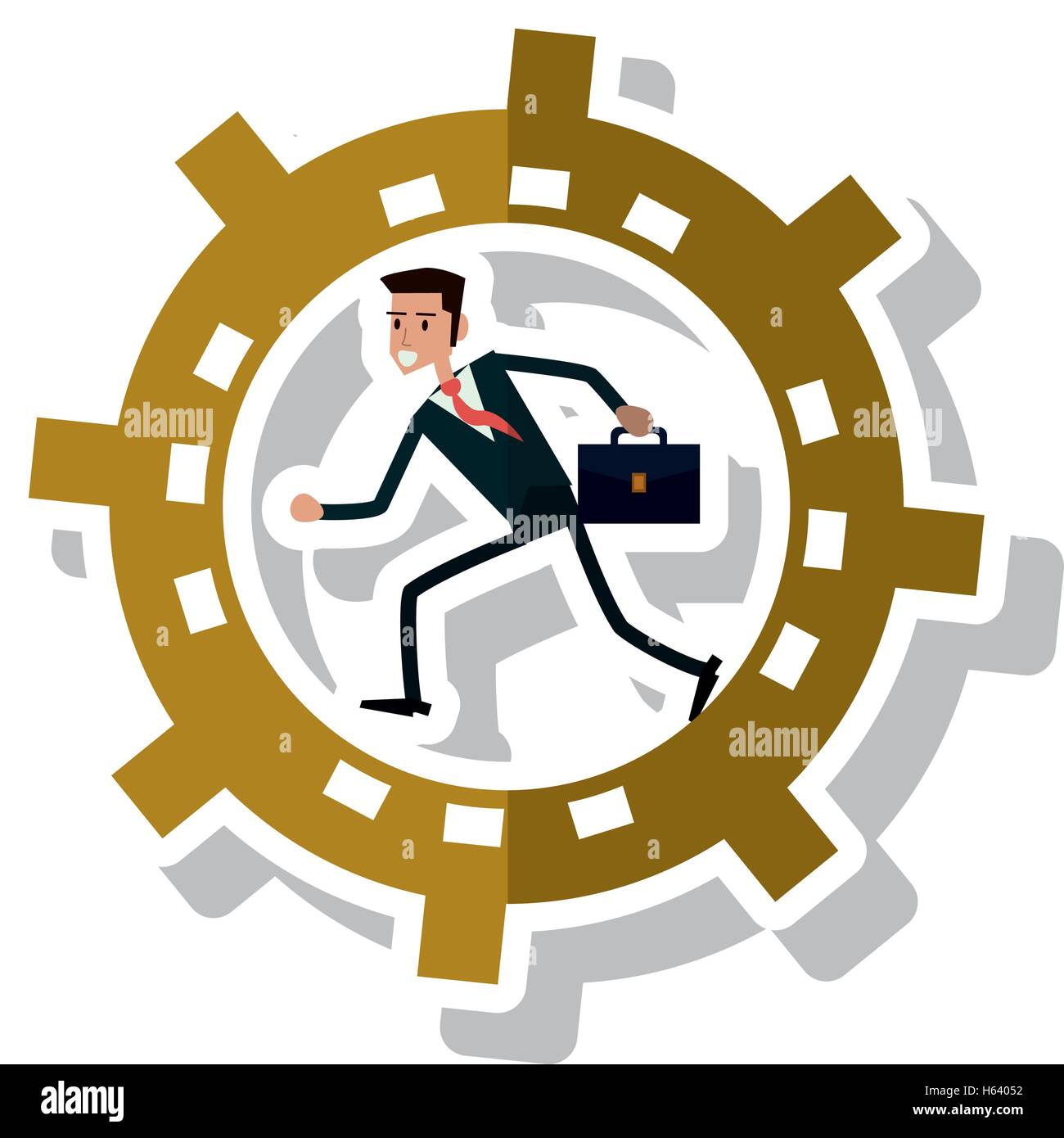 Isolated businessman avatar inside gear design Stock Vector Image & Art