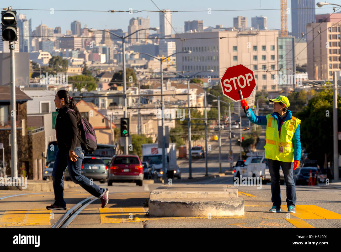 Holding stop sign hi-res stock photography and images - Alamy
