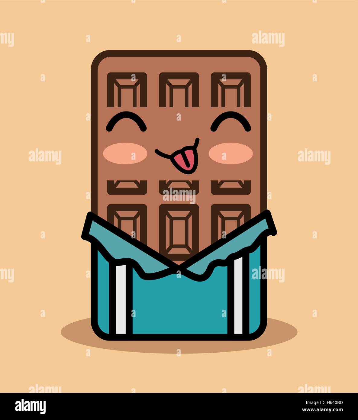 chocolate bar kawaii icon design Stock Vector Image & Art - Alamy