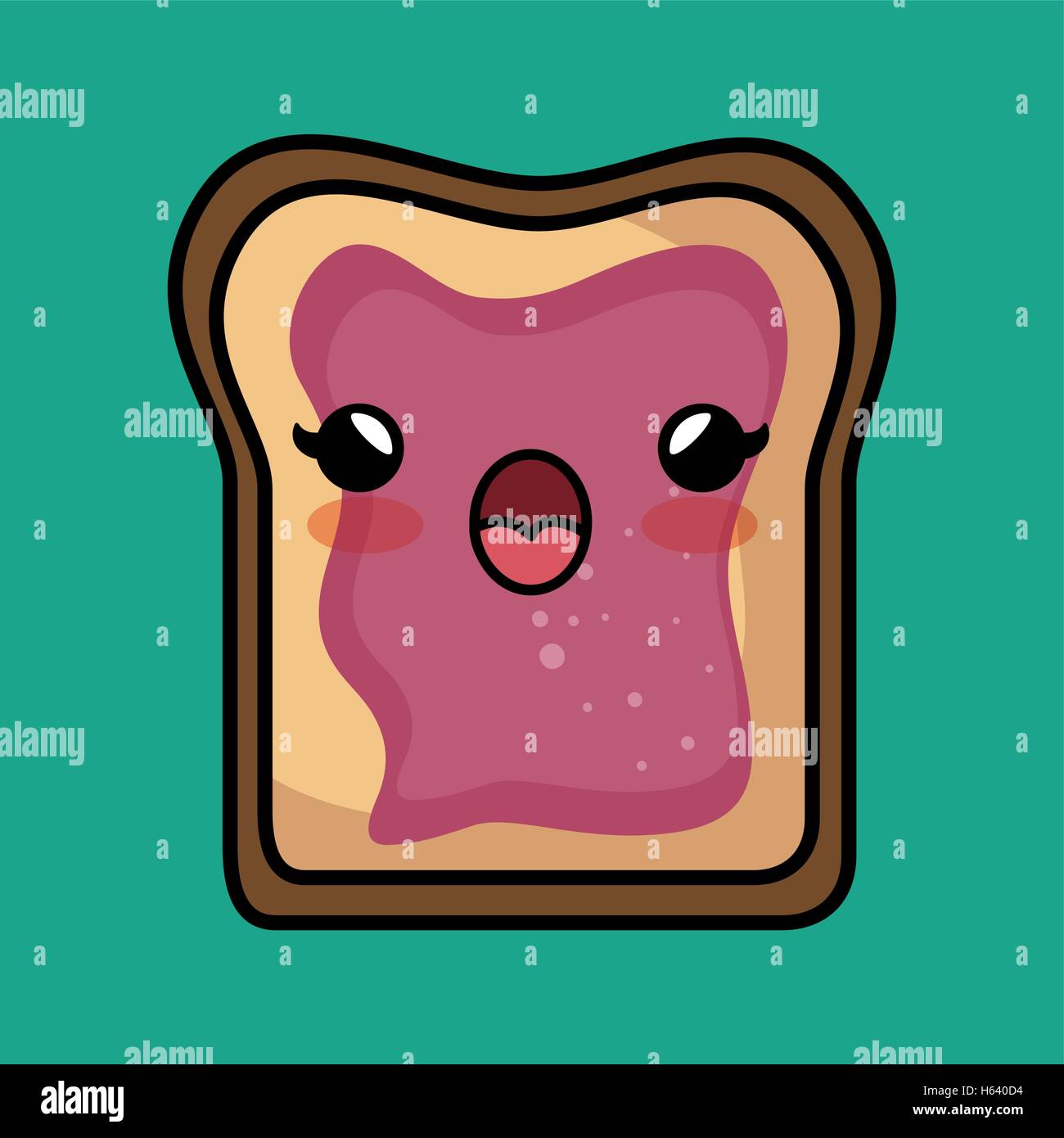 bread jam kawaii toast design Stock Vector Image & Art - Alamy