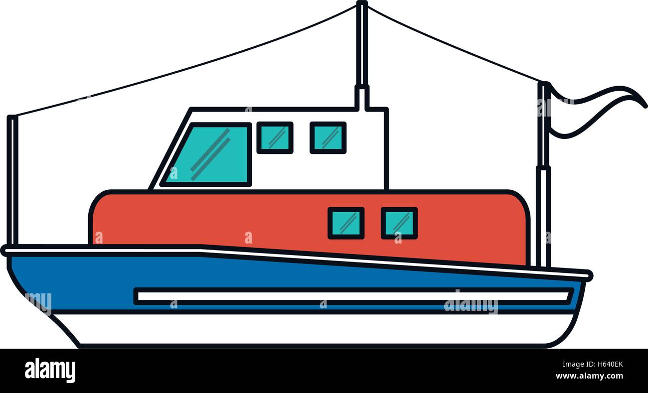 Isolated fishing boat ship design Stock Vector Image & Art - Alamy