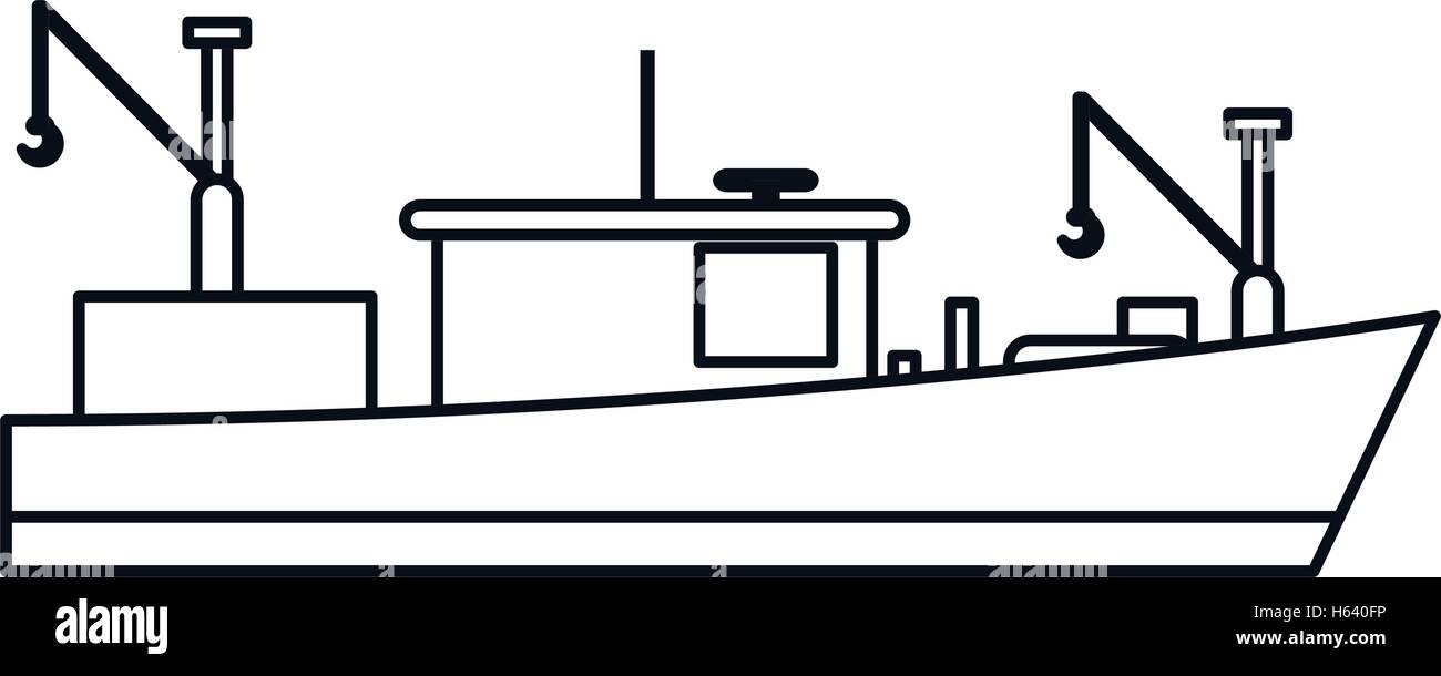Isolated fishing boat ship design Stock Vector Image & Art - Alamy