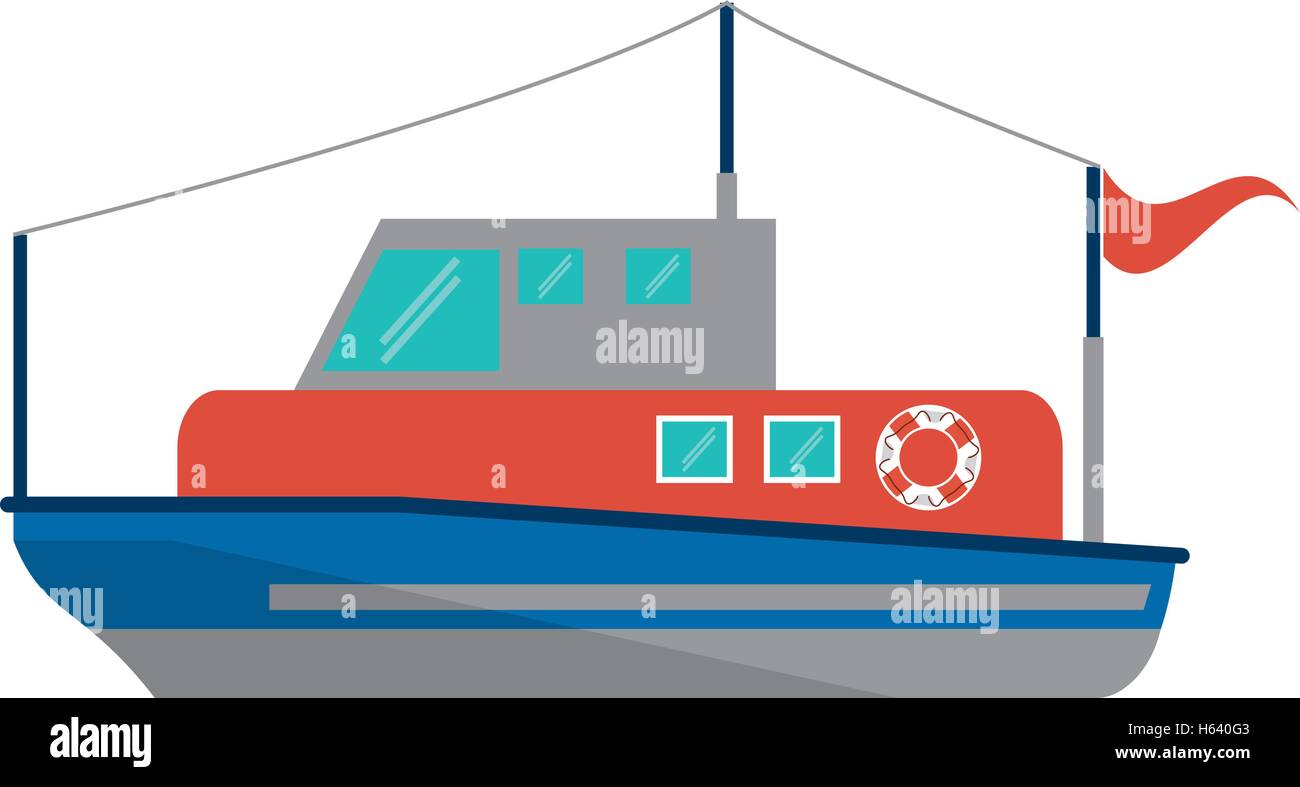 Isolated fishing boat ship design Stock Vector Image & Art - Alamy