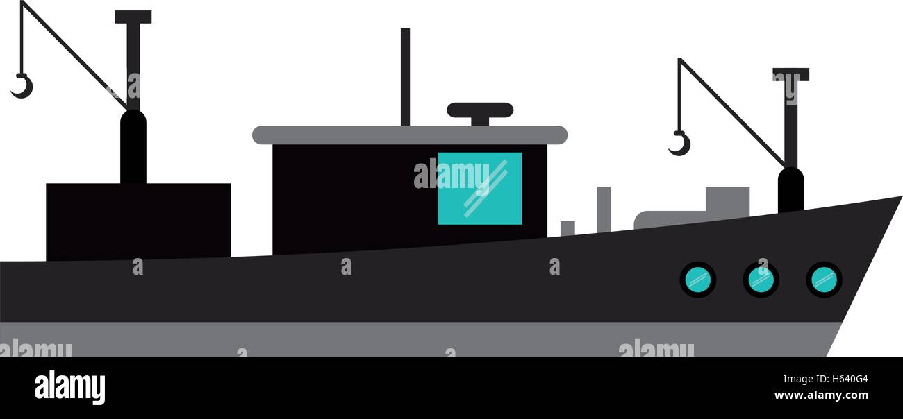 Isolated fishing boat ship design Stock Vector Image & Art - Alamy