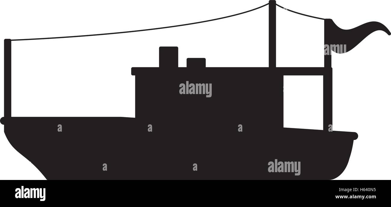 Isolated fishing boat ship design Stock Vector Image & Art - Alamy