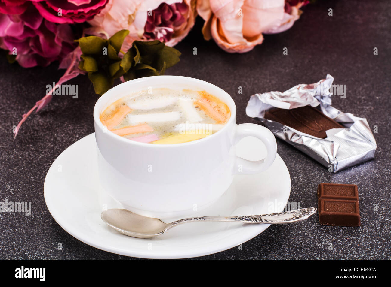 Cocoa, Coffee with Marshmallows Sweet Food Stock Photo Alamy