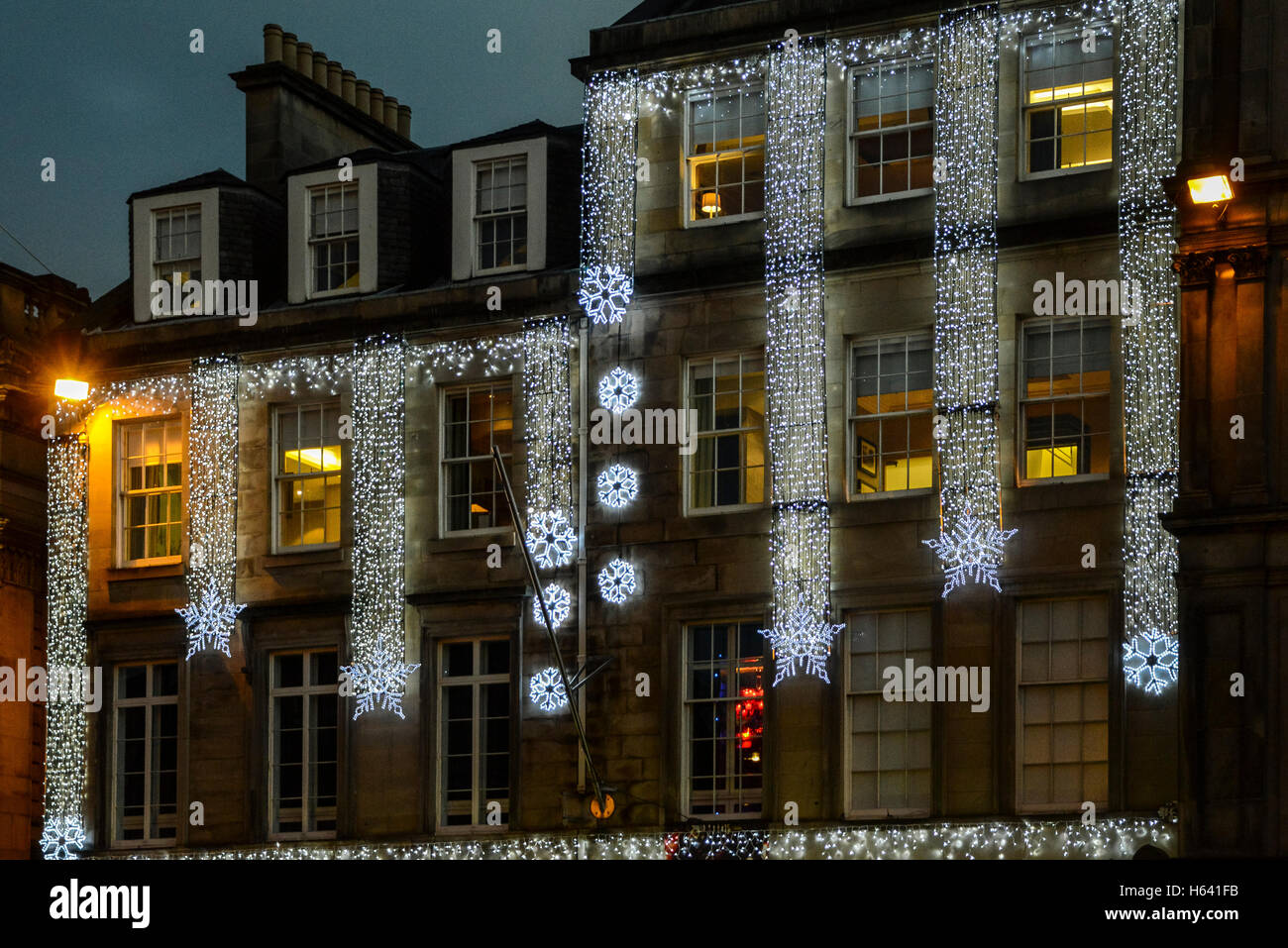 street and edinburgh and lights hires stock photography and