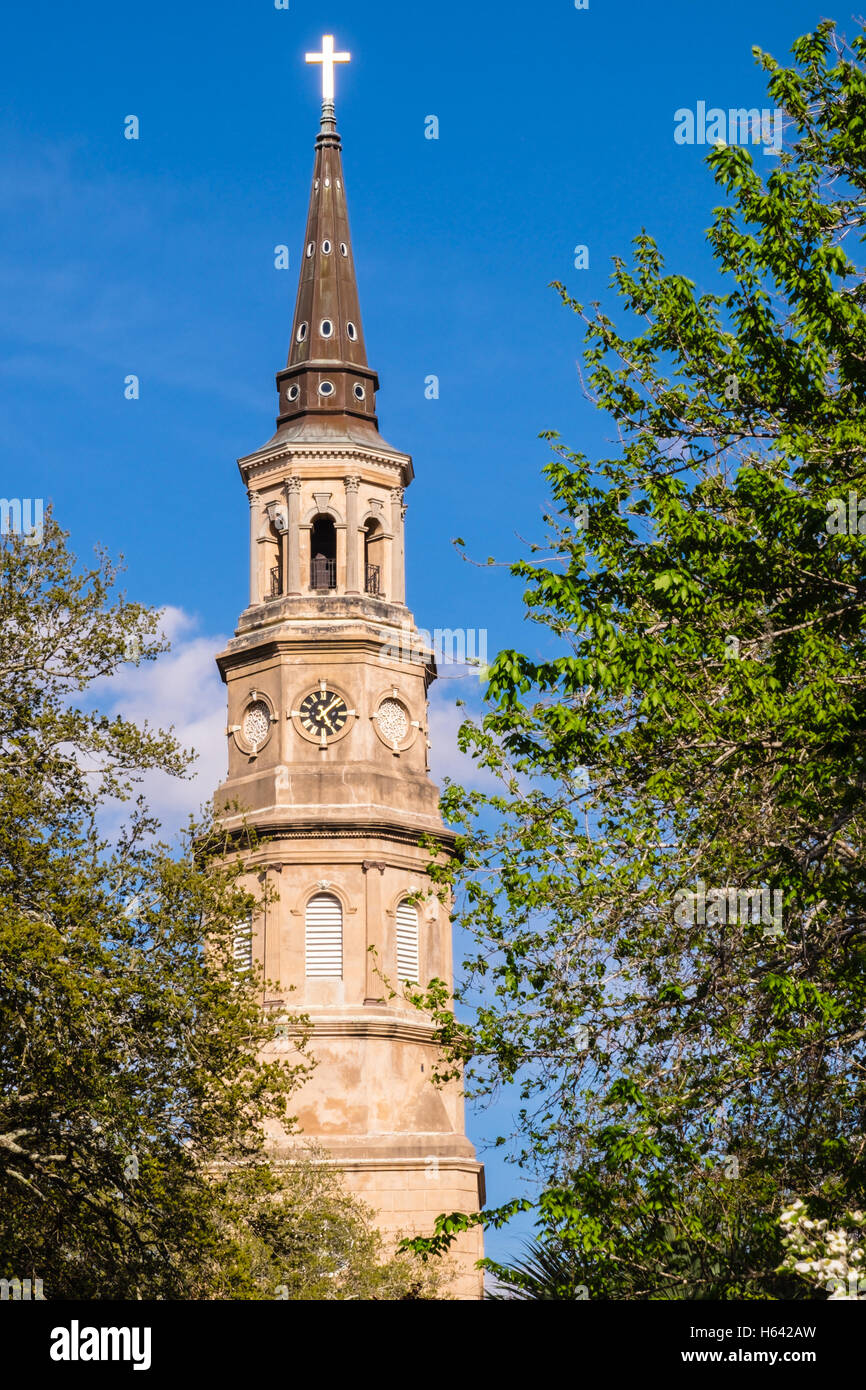 St. Philip's Episcopal Church, Charleston, South Carolina Stock Photo