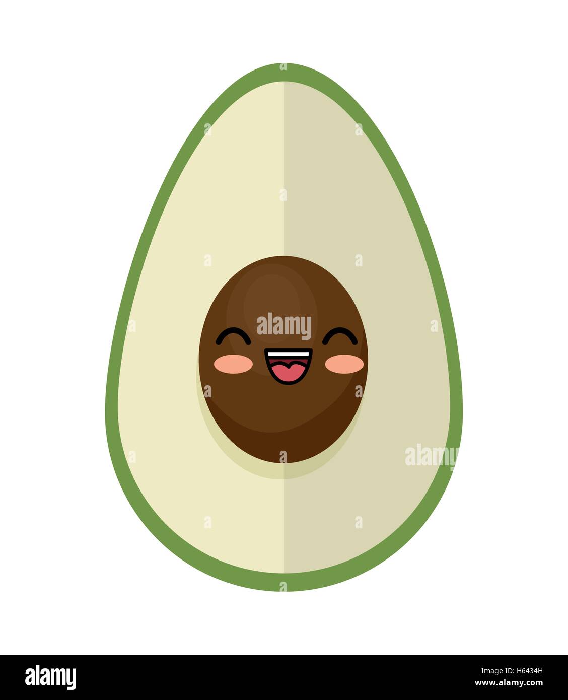 kawaii cute avocado funny icon Stock Vector Image & Art - Alamy