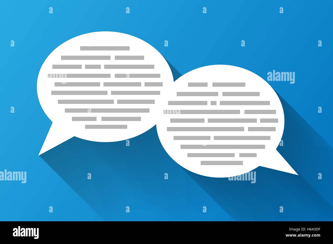 White speech bubbles with grey abstract text Stock Vector Image & Art ...