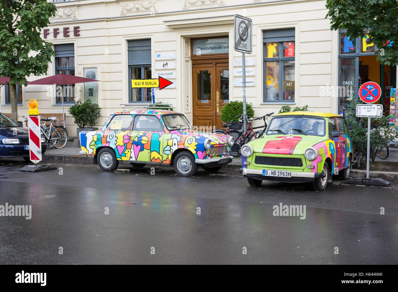 The old Trabant car in Berlin Stock Photo