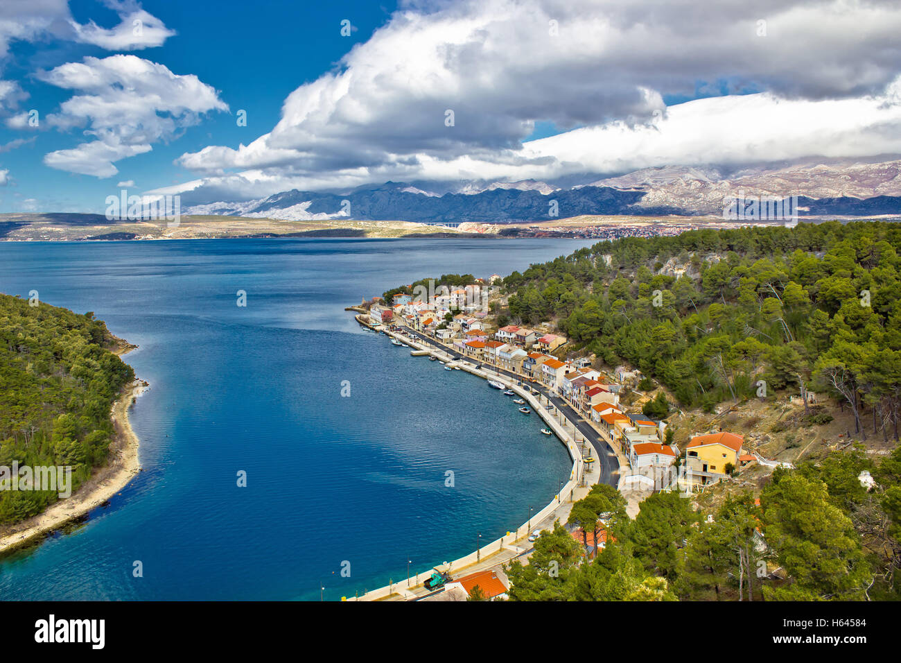 Novigrad Dalmatinski Fishermen Village Bay, Dalmatia, Croatia Stock ...