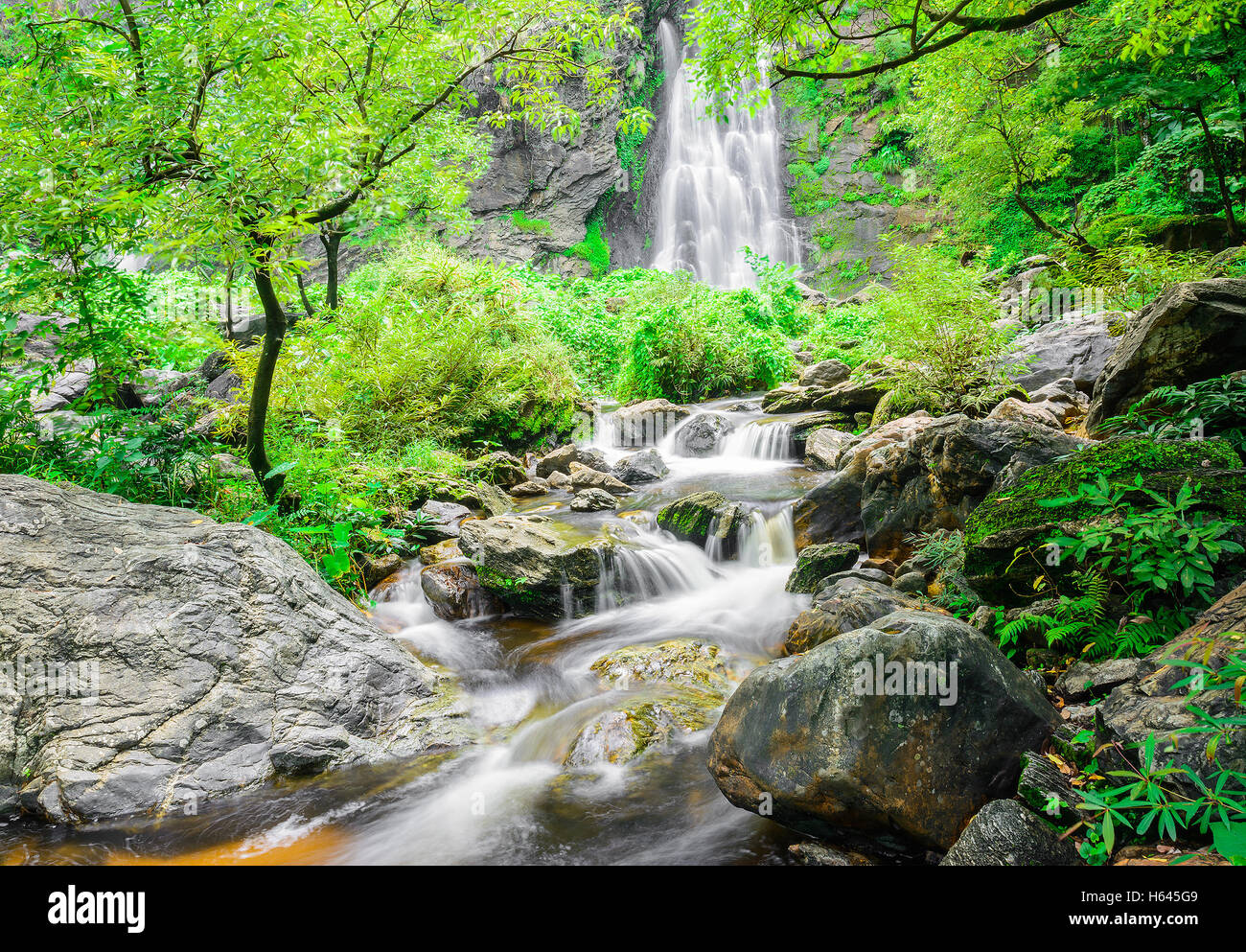 Khlong lan waterfall, famous natural tourist attraction in Kampang Phet