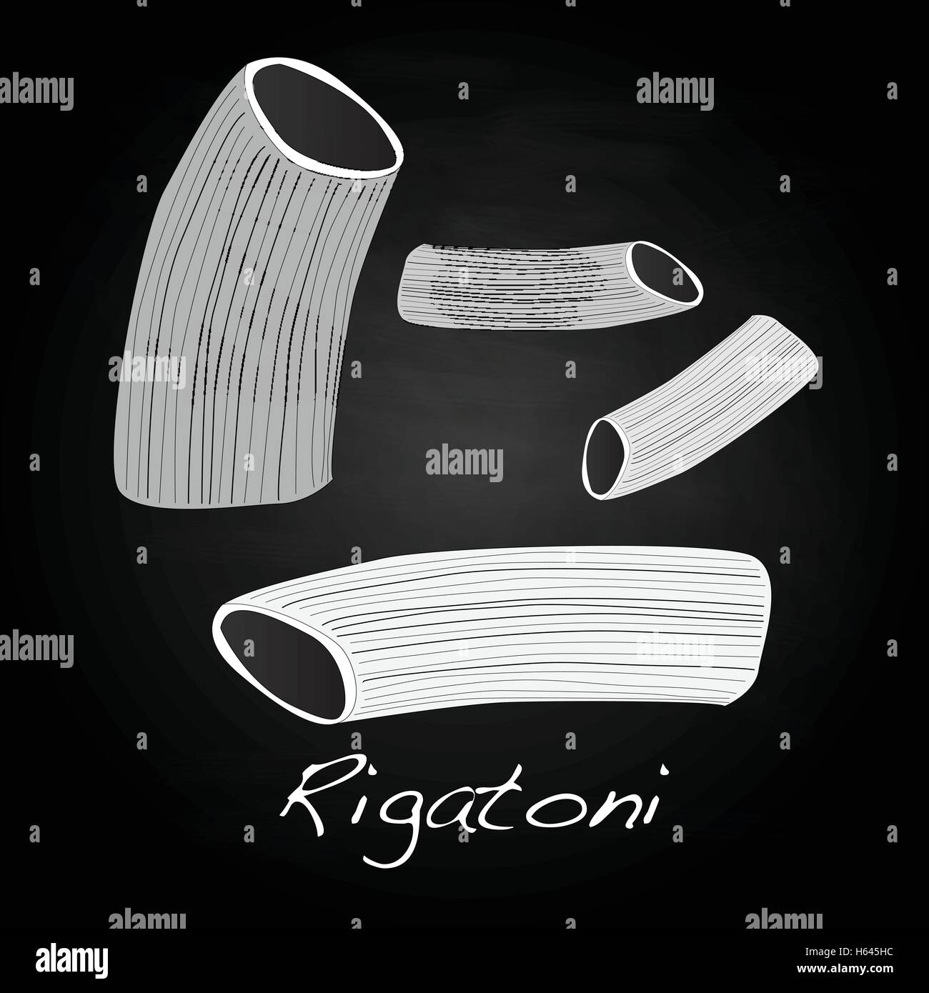 Rigatoni italian pasta isolated Stock Vector Image &amp; Art - Alamy