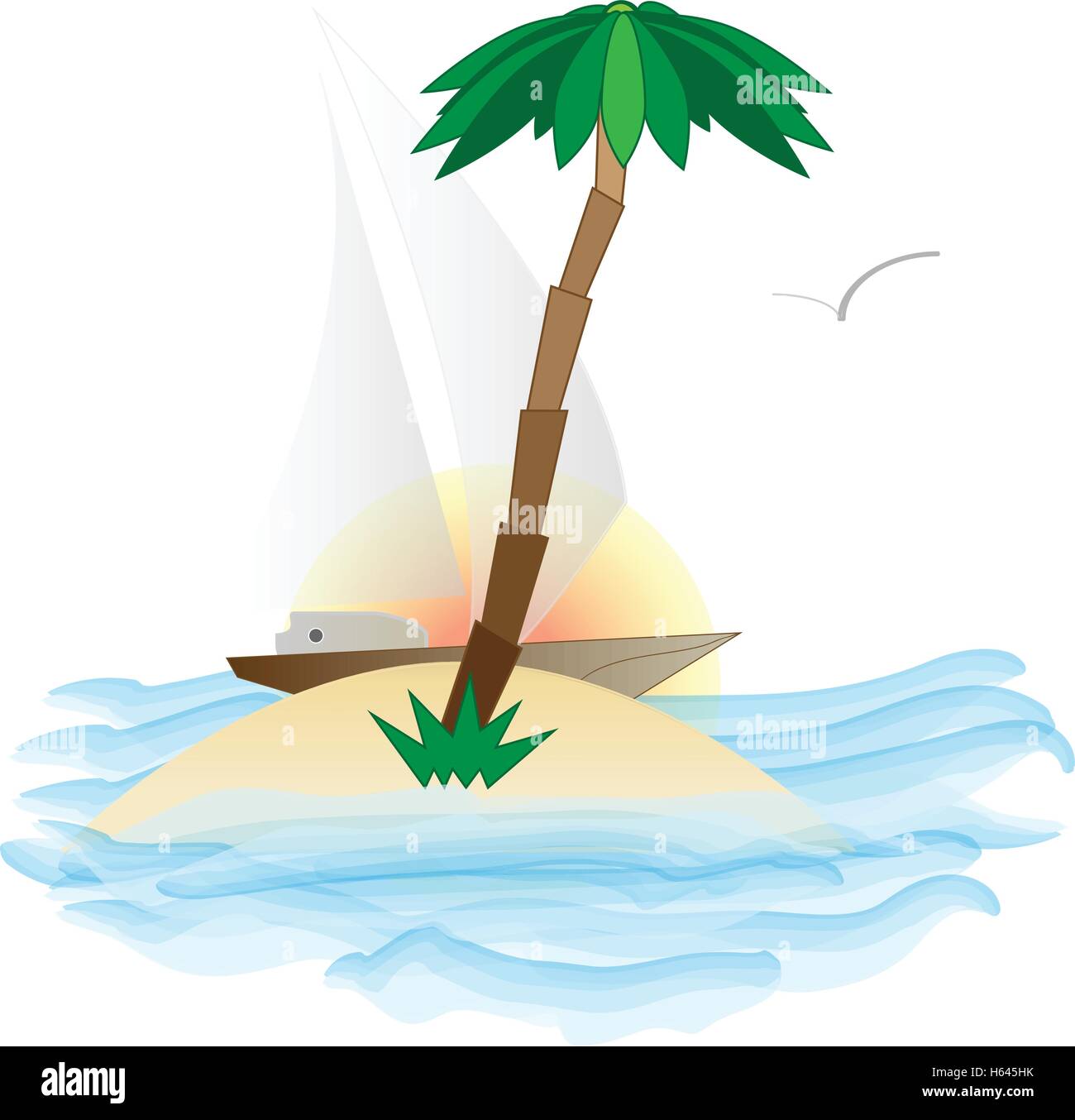 yacht vector illustration artvork Stock Vector Image & Art - Alamy