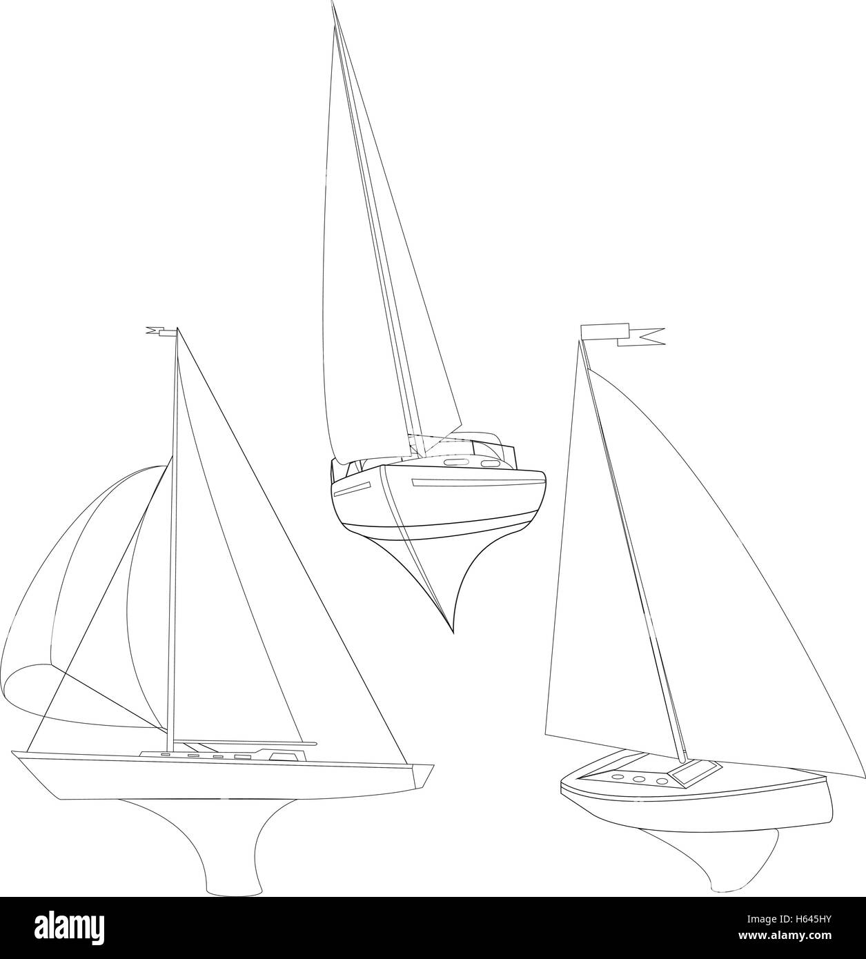 yacht vector illustration artvork Stock Vector Image & Art - Alamy