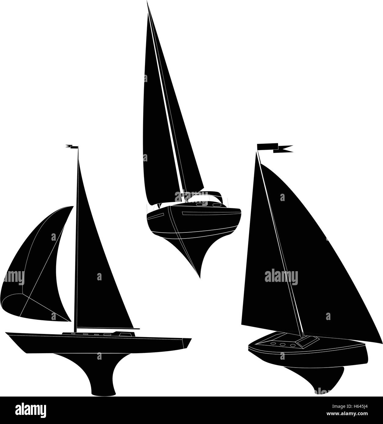 yacht vector illustration artvork Stock Vector Image & Art - Alamy