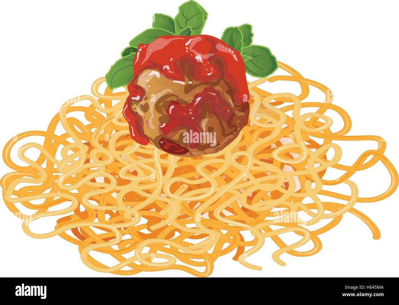 meatball in tomato sauce vector illustration Stock Vector Image & Art