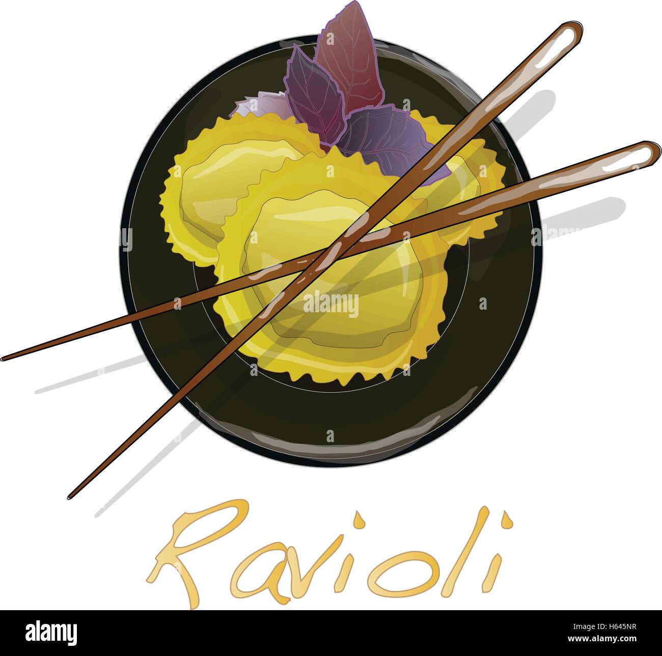 Ravioli pasta set vector illustration Stock Vector Image & Art - Alamy