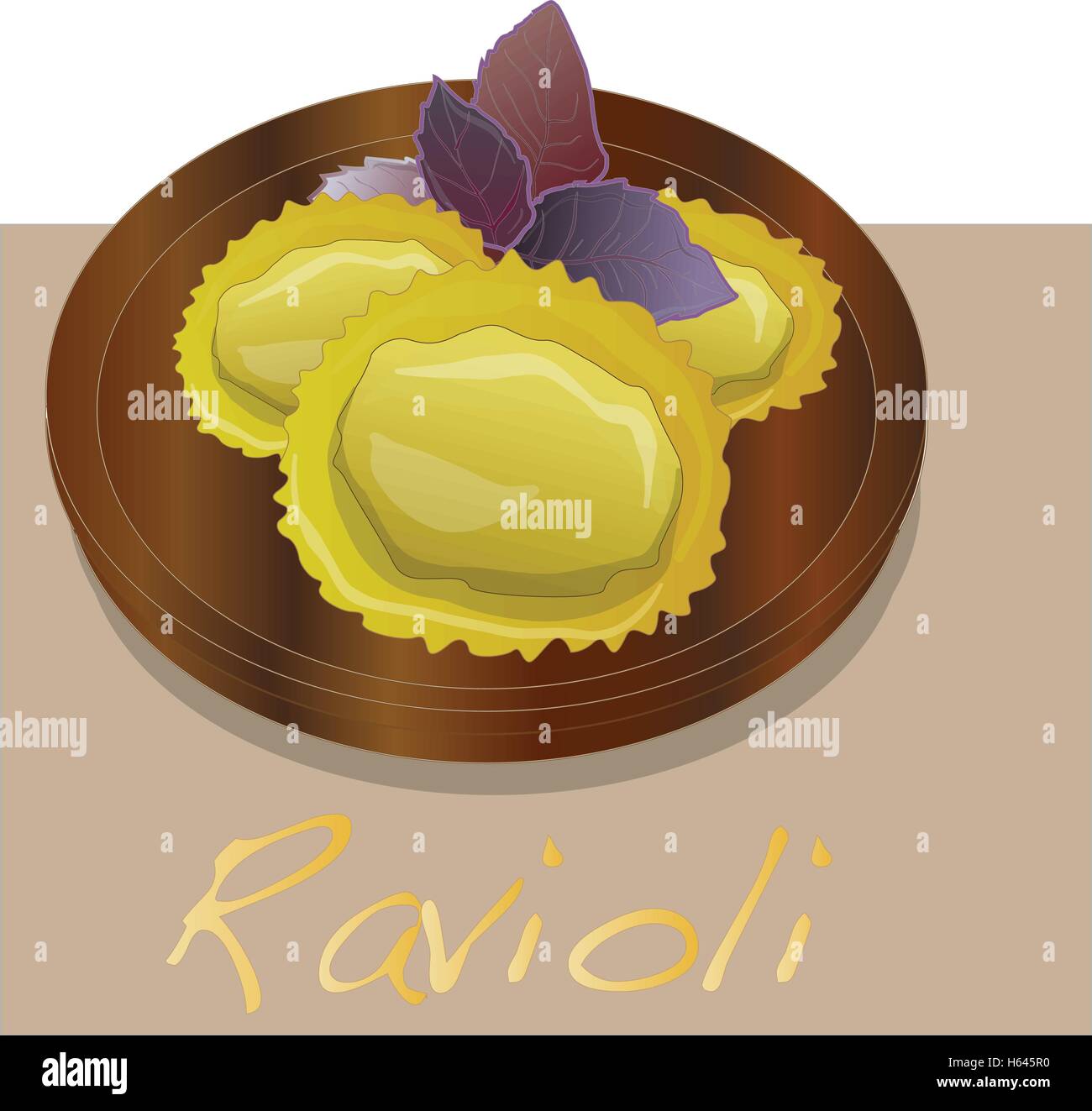 Ravioli pasta set vector illustration Stock Vector Image & Art Alamy