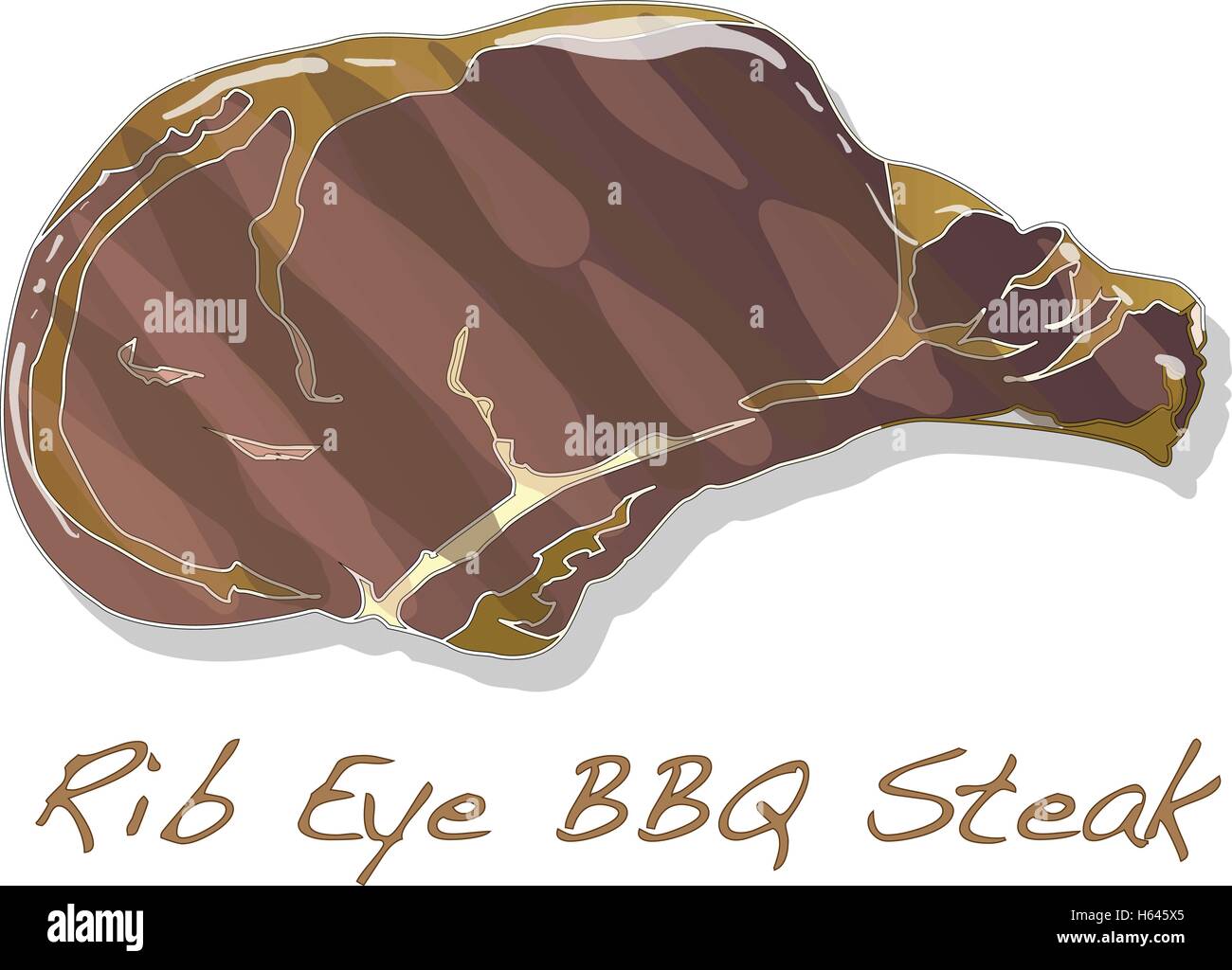 Steak BBQ vector isolated on white Stock Vector Image & Art - Alamy