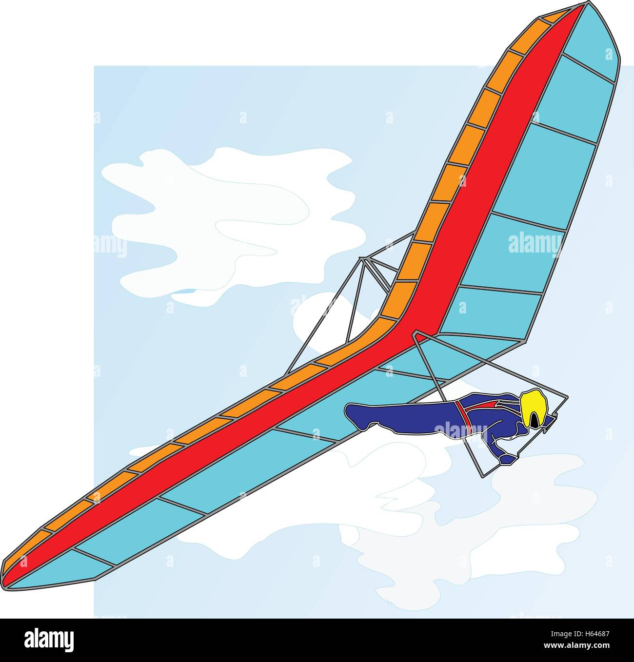 Hang glider vector isolated Stock Vector Image & Art Alamy