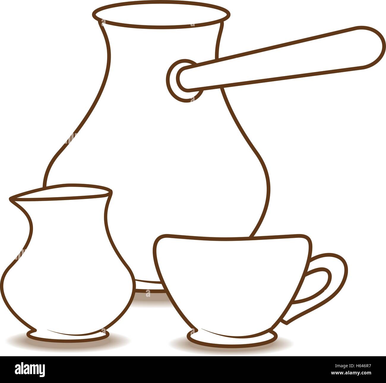 Coffee set isolated Stock Vector Image & Art - Alamy