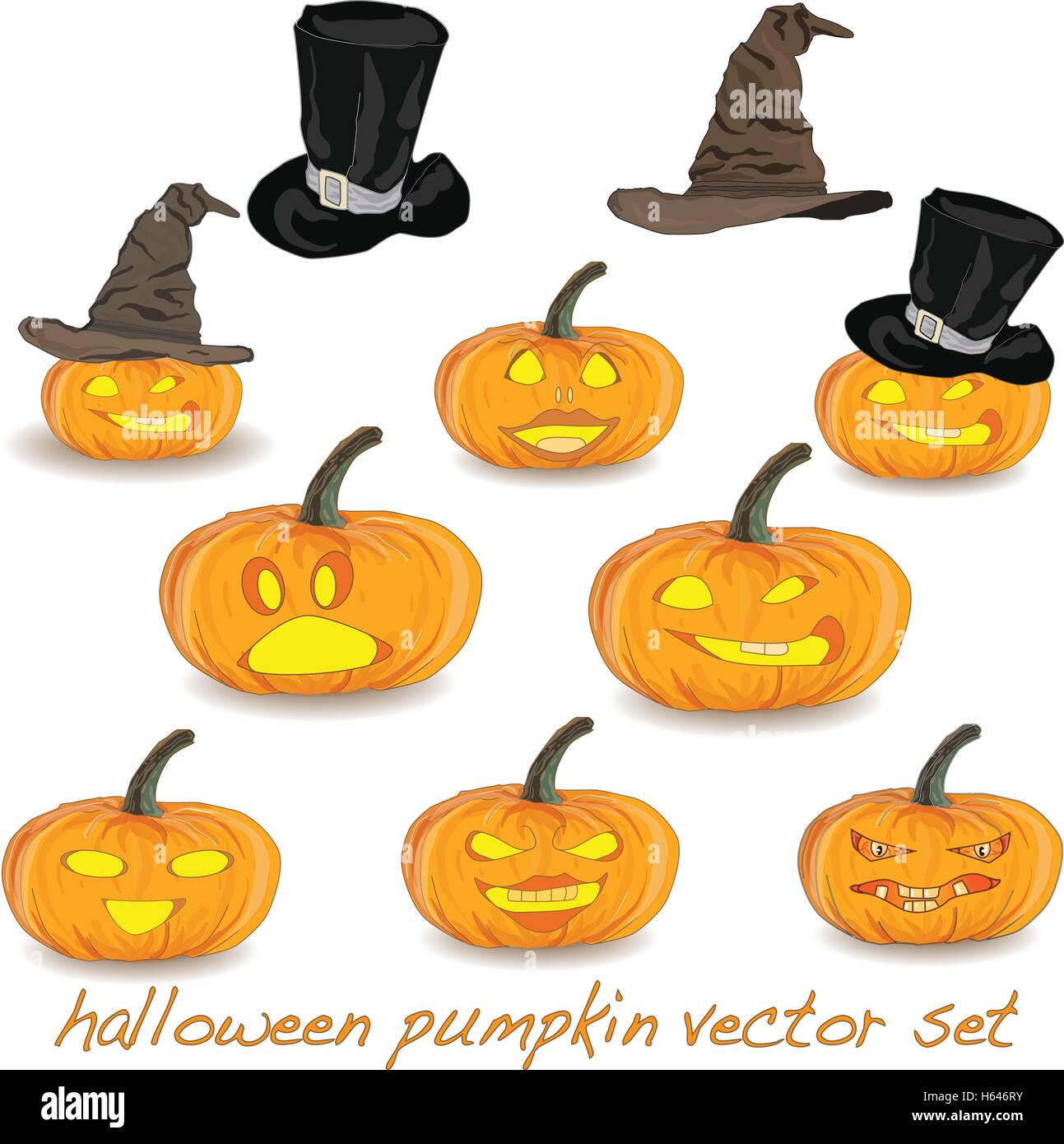 halloween pumpkin isolated Stock Vector Image & Art - Alamy