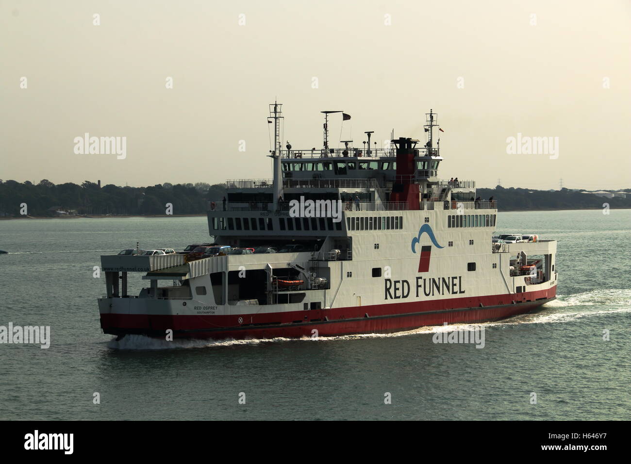 Red Funnel ferry,Southampton Water,UK Stock Photo Alamy