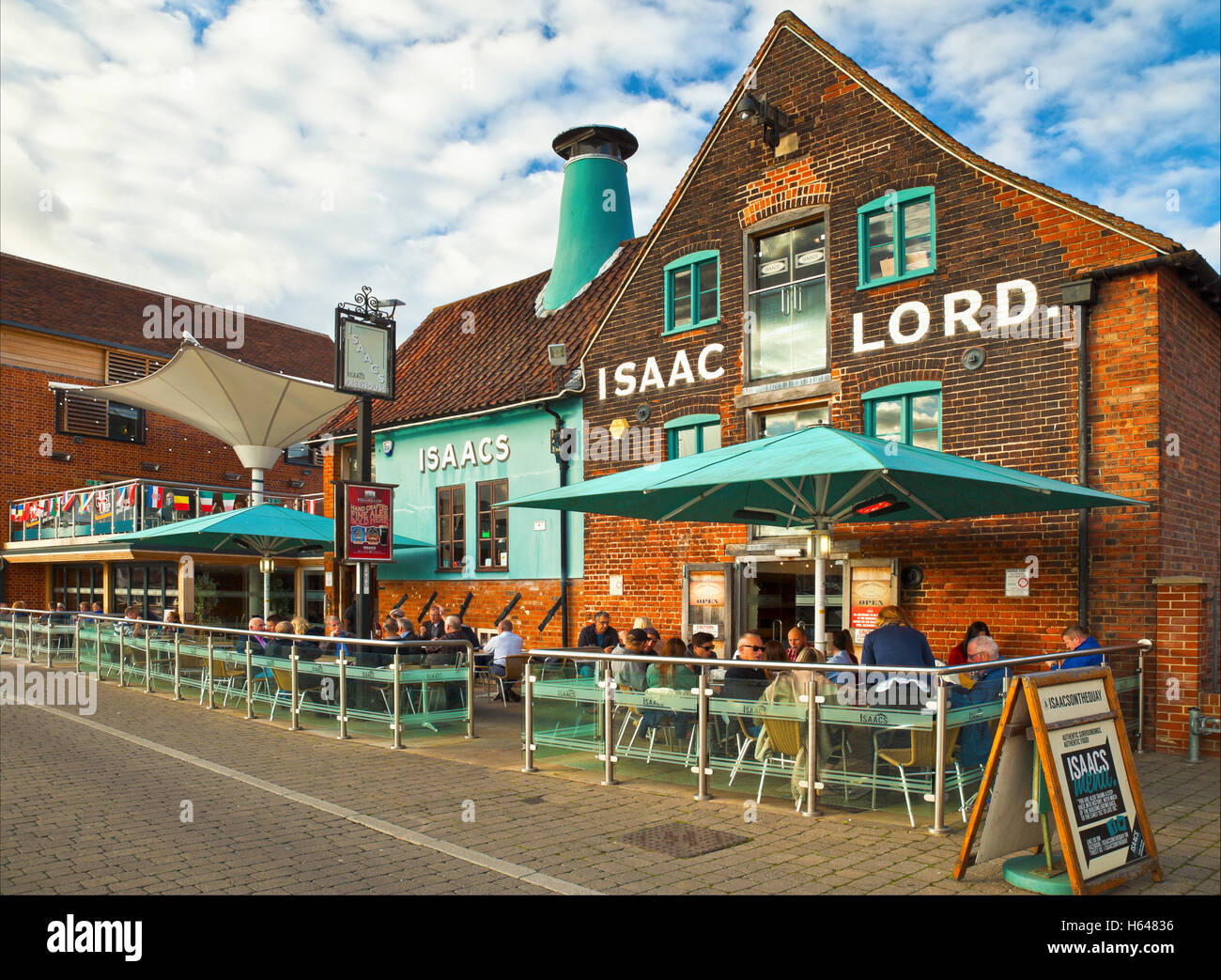 Isaacs public house, Ipswich waterfront Stock Photo Alamy