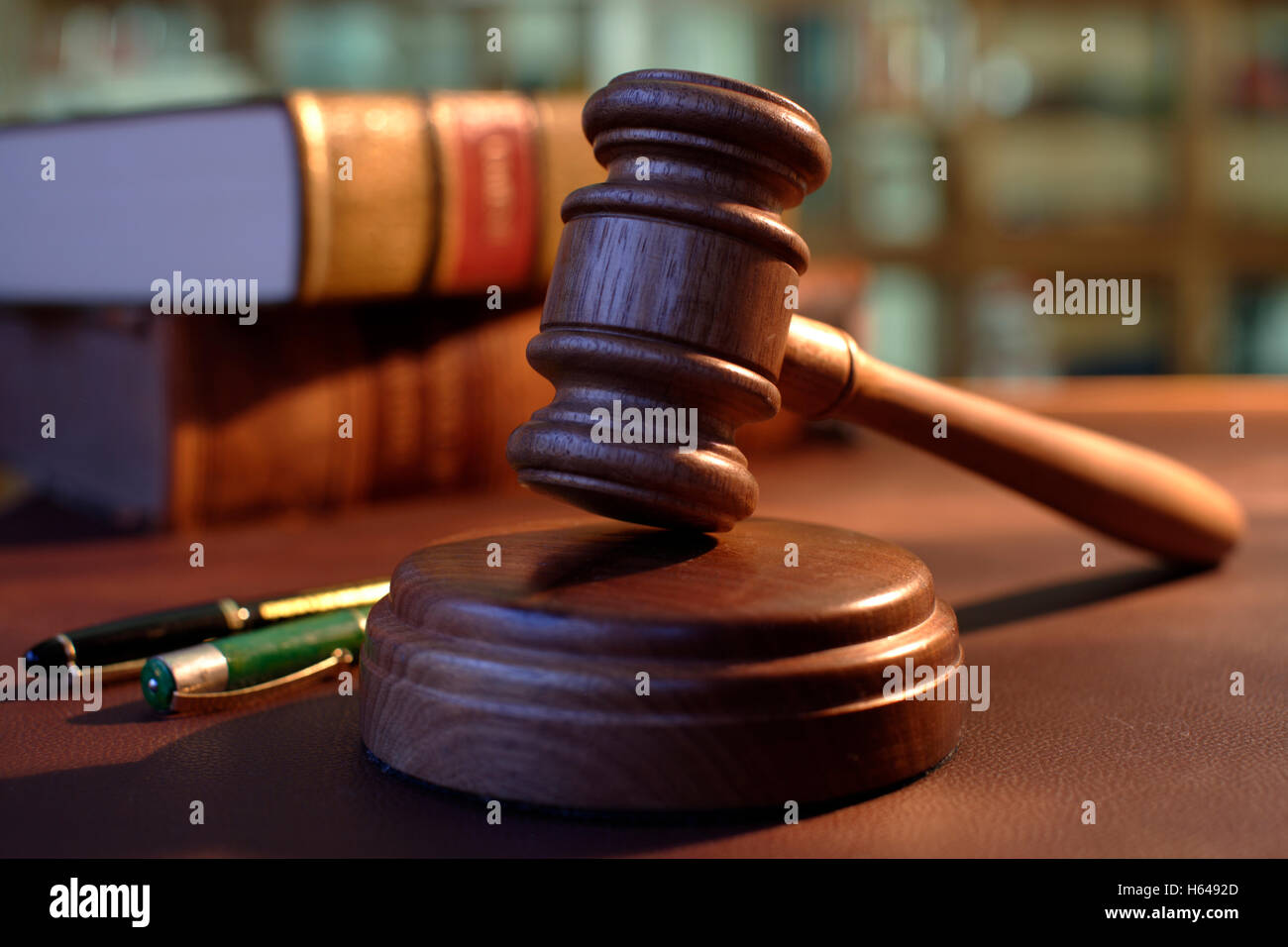 Judge's gavel, auctioneer's hammer, justice Stock Photo