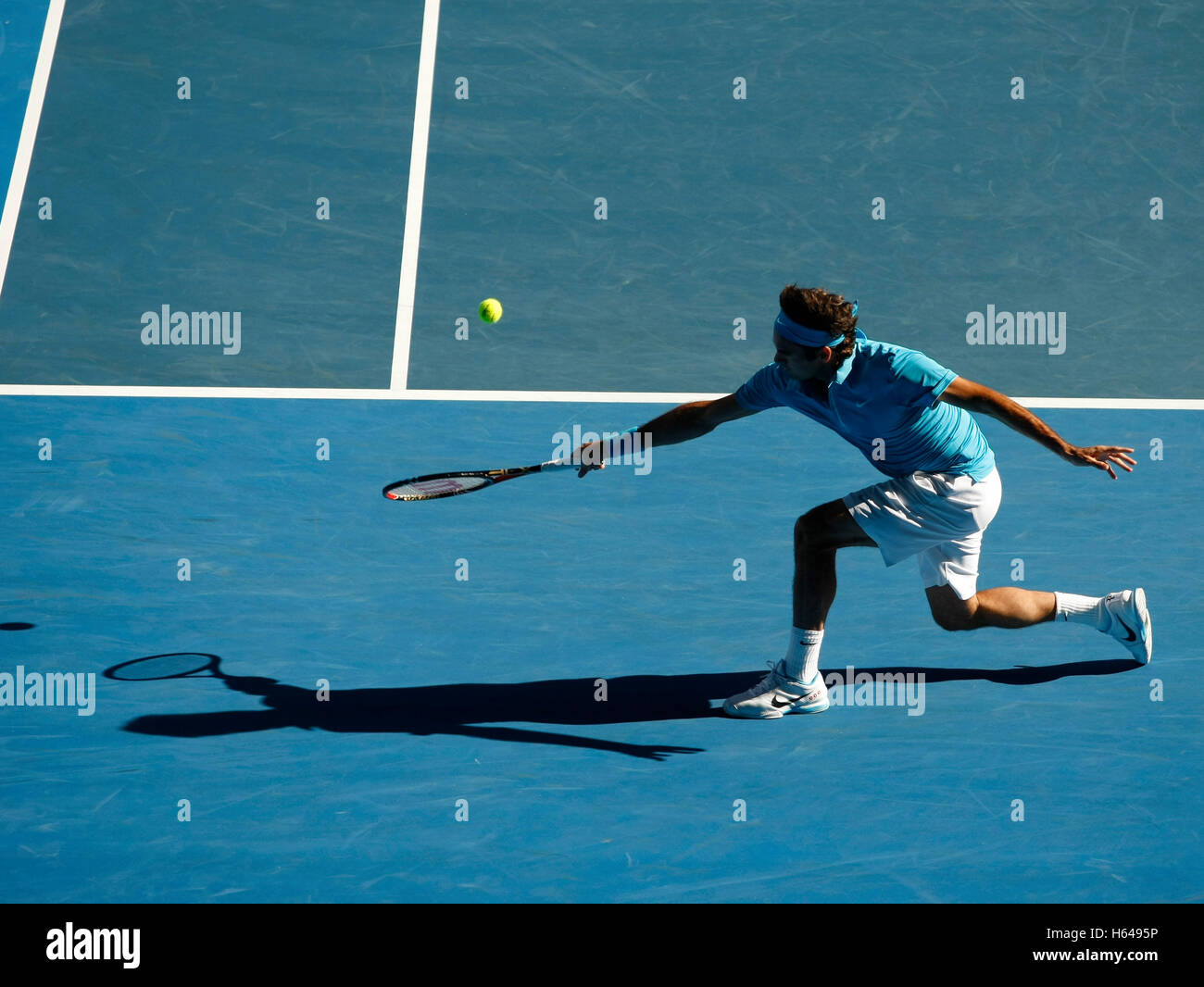 Roger Federer, SUI, tennis, Australian Open 2010, Grand Slam Tournament, Melbourne Park, Melbourne, Australia Stock Photo