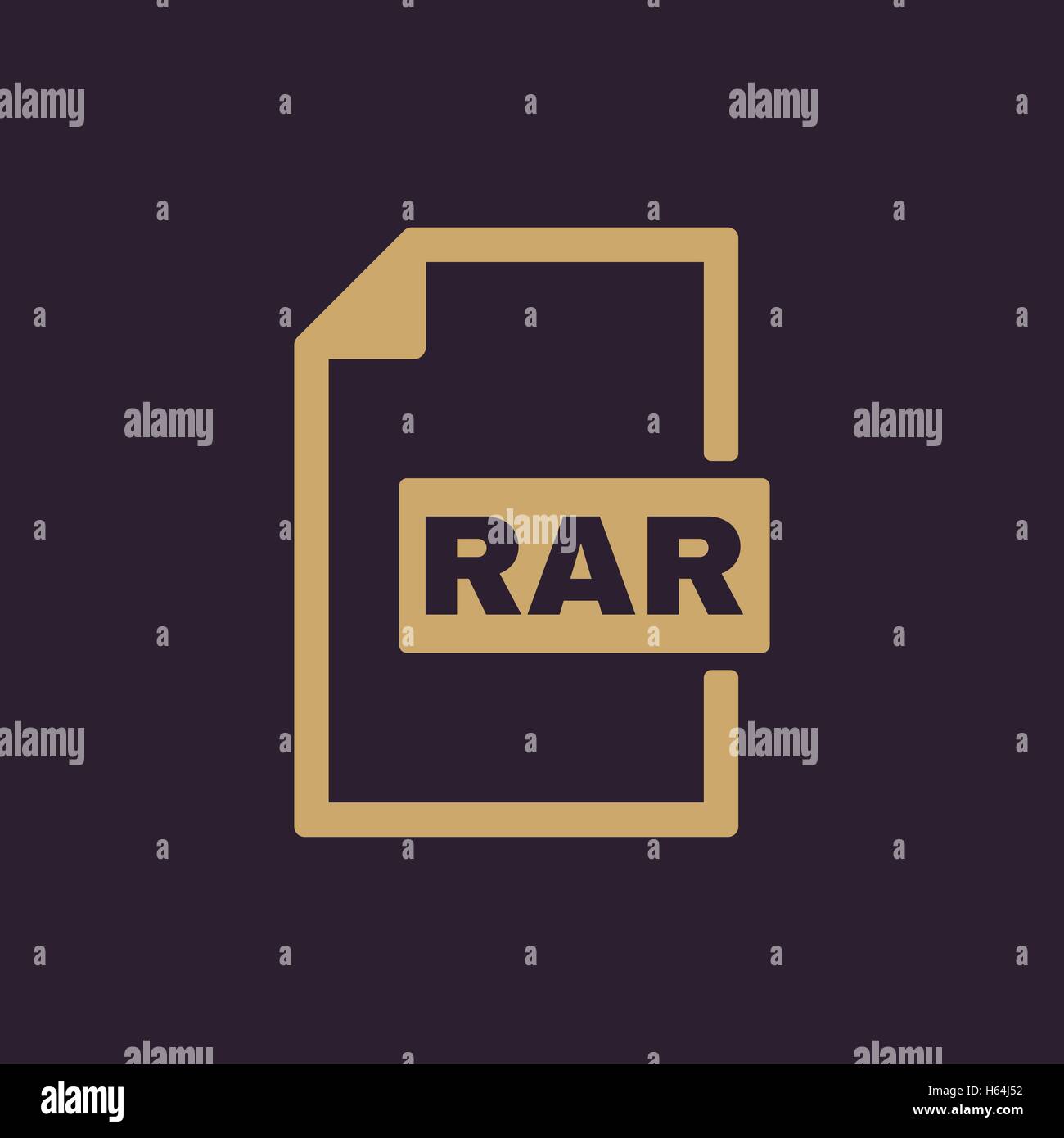 The RAR file icon. Archive and compressed symbol Stock Vector