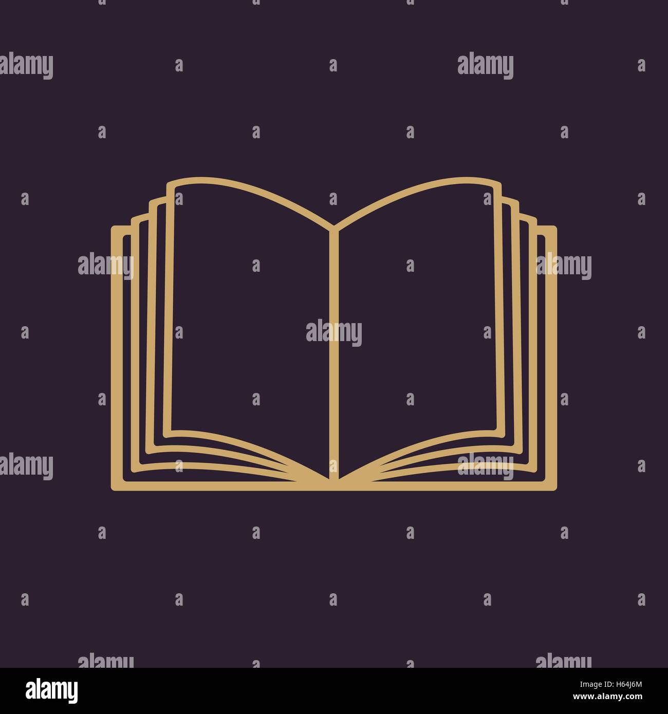 Open book icon manual tutorial hi-res stock photography and images - Alamy