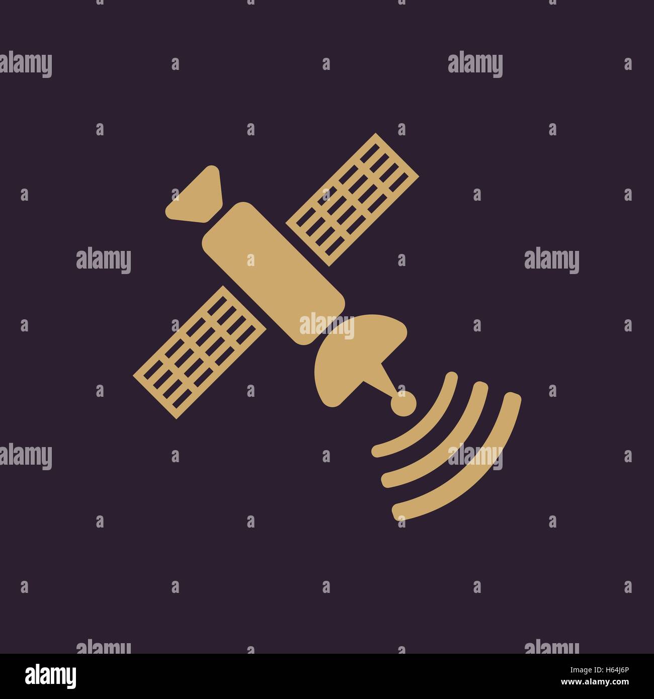 The satellite icon. TV and broadcasting, communication symbol. Flat ...