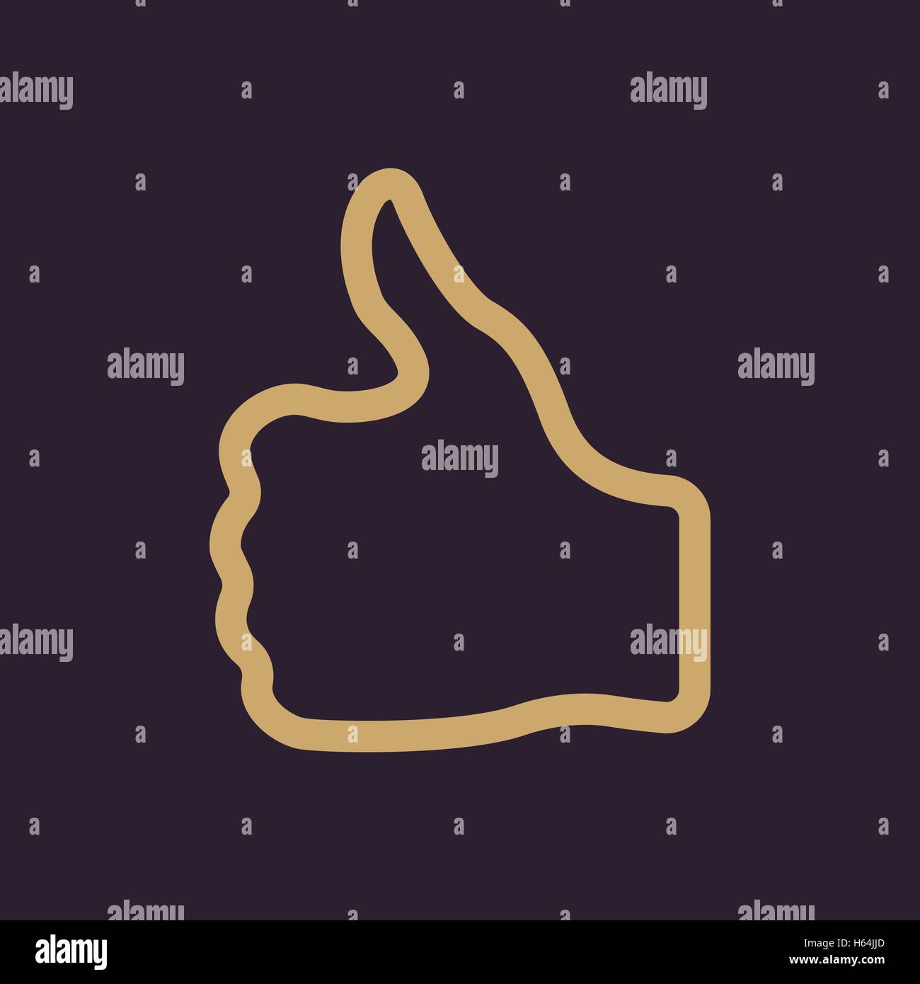The thumb up icon. Like and yes, approve symbol. Flat Stock Vector ...