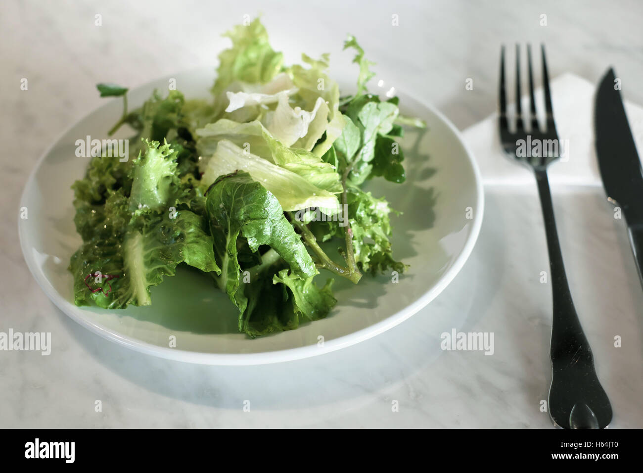 Salad bowl with honey wasabi sauce Stock Photo Alamy