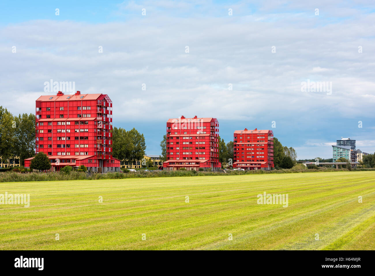 Contemporary Architecture in Almere Netherlands Stock Photo